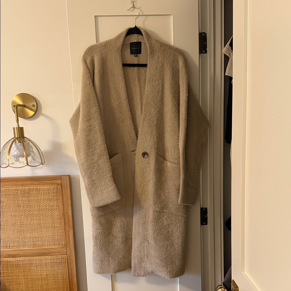 CLEARANCE Dynamite Fuzzy Beige Cardigan L/XL